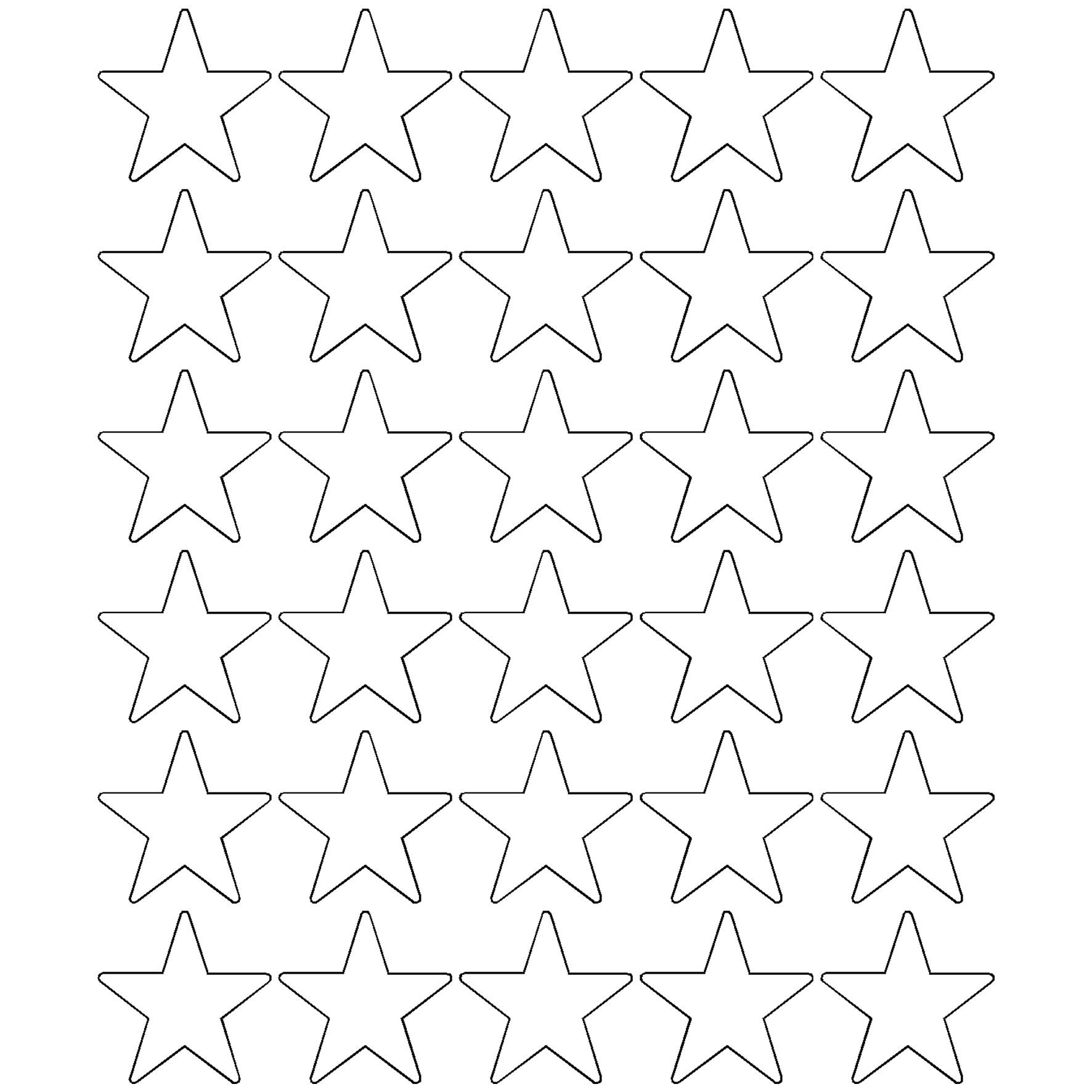 30x 80mm Stars - Catering Signs UK