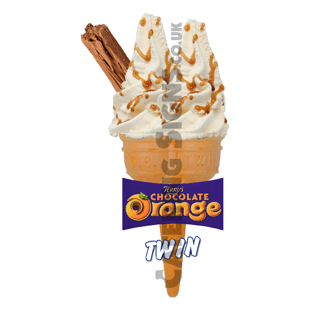 Chocolate Orange - Twin Cone - Catering Signs UK