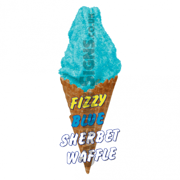 Fizzy Blue Bottle - Waffle Cone