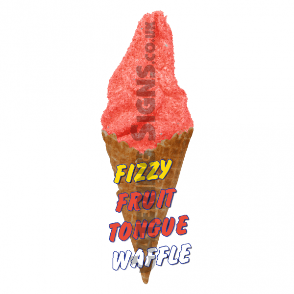 Fizzy Fruit Tongue - Waffle Cone