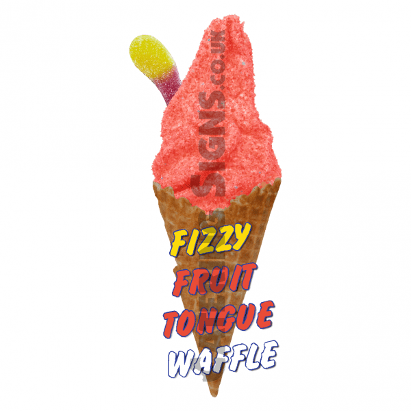 Fizzy Fruit Tongue - Waffle Cone - Image 3