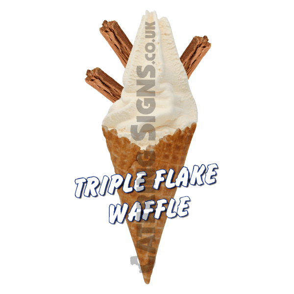 Triple Flake - Waffle Cone